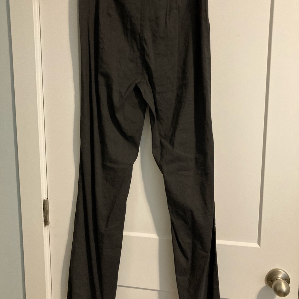 Charcoal wide leg straight trouser